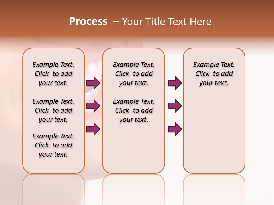 Beautiful Young Smiling Woman With Great Teeth. Isolated Over White Background PowerPoint Template