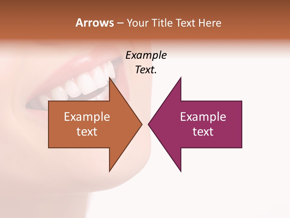 Beautiful Young Smiling Woman With Great Teeth. Isolated Over White Background PowerPoint Template