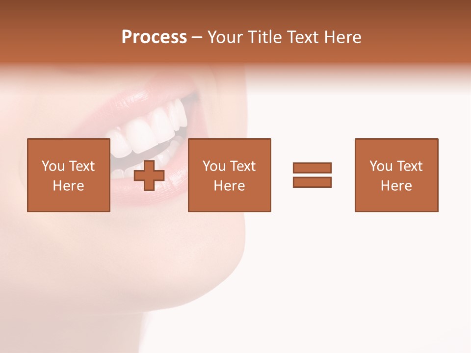 Beautiful Young Smiling Woman With Great Teeth. Isolated Over White Background PowerPoint Template