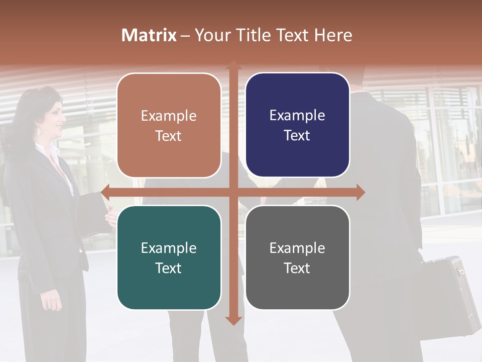 An Attractive Business Team Meeting At Office Building PowerPoint Template