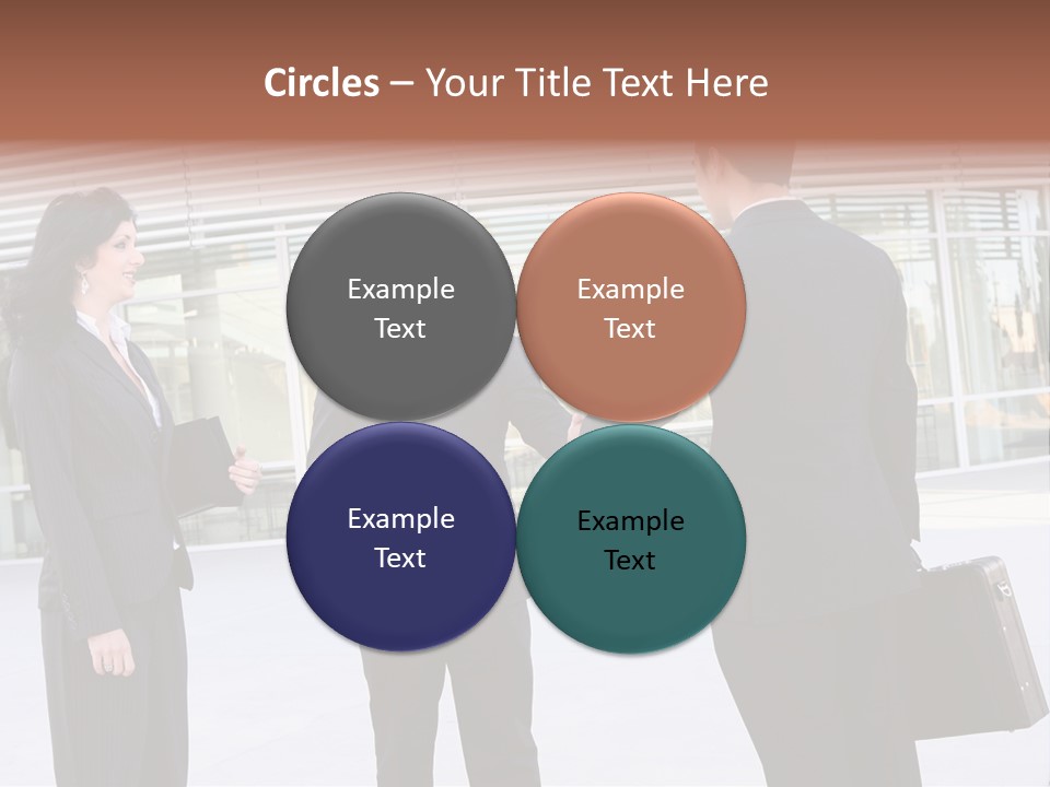 An Attractive Business Team Meeting At Office Building PowerPoint Template