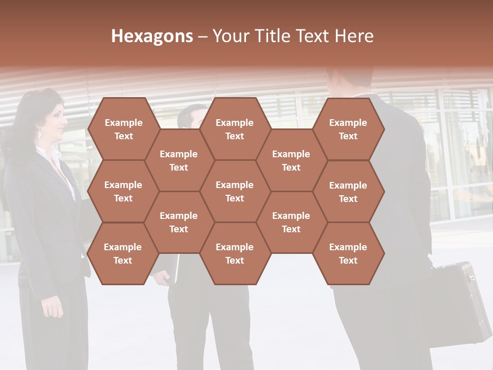 An Attractive Business Team Meeting At Office Building PowerPoint Template