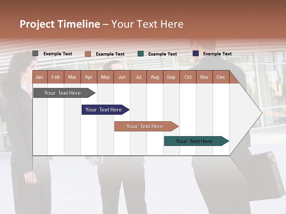 An Attractive Business Team Meeting At Office Building PowerPoint Template