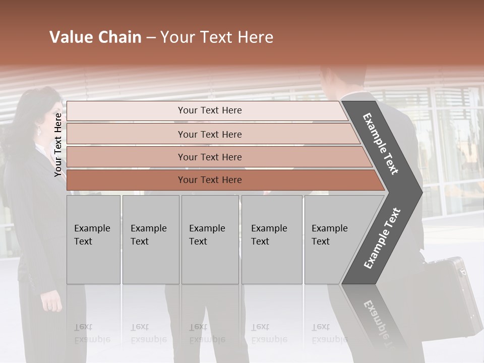 An Attractive Business Team Meeting At Office Building PowerPoint Template