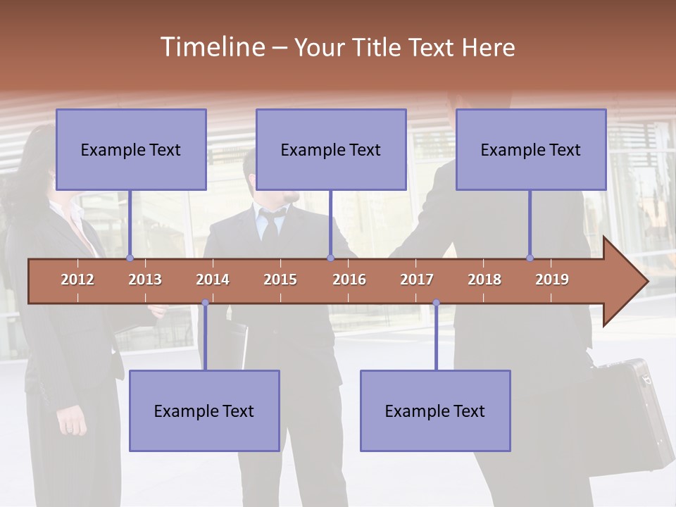 An Attractive Business Team Meeting At Office Building PowerPoint Template