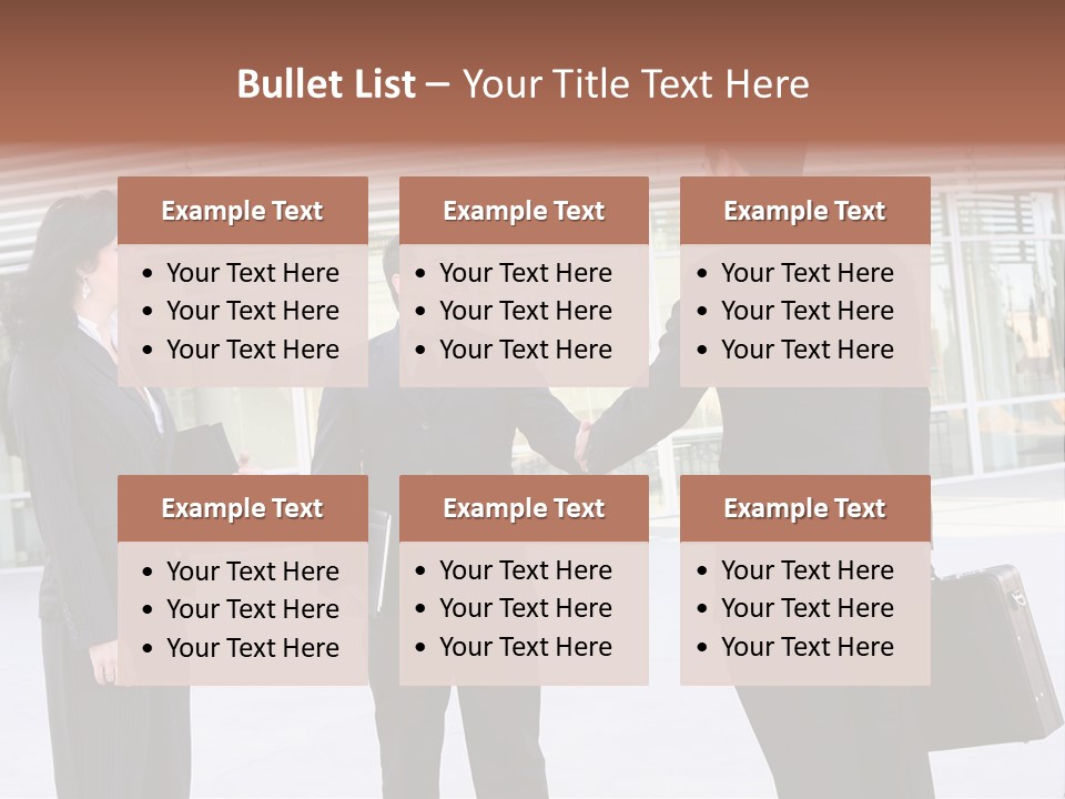 An Attractive Business Team Meeting At Office Building PowerPoint Template