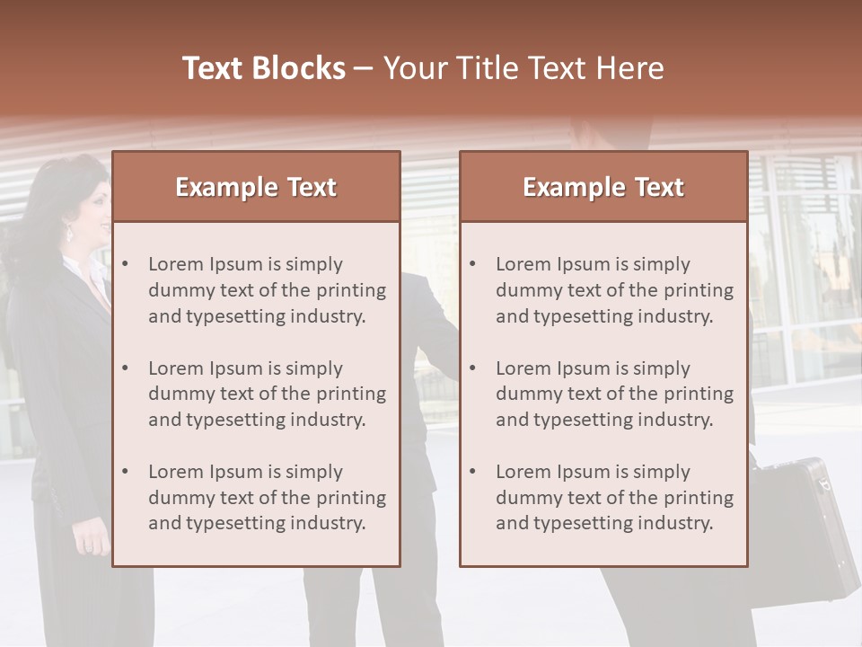 An Attractive Business Team Meeting At Office Building PowerPoint Template