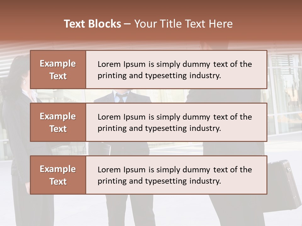 An Attractive Business Team Meeting At Office Building PowerPoint Template