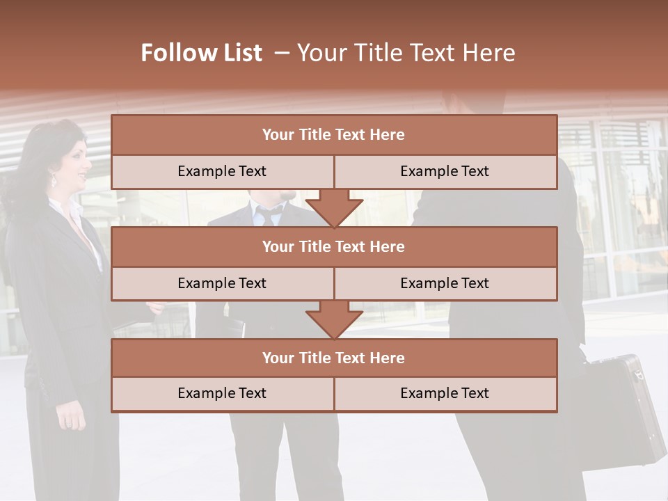 An Attractive Business Team Meeting At Office Building PowerPoint Template