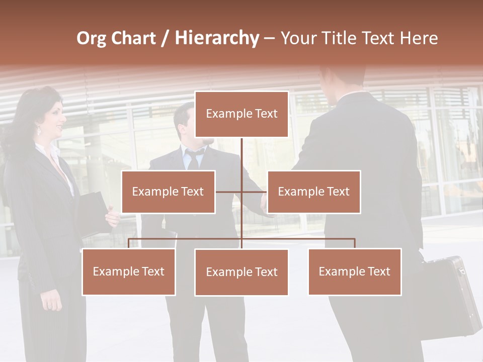 An Attractive Business Team Meeting At Office Building PowerPoint Template