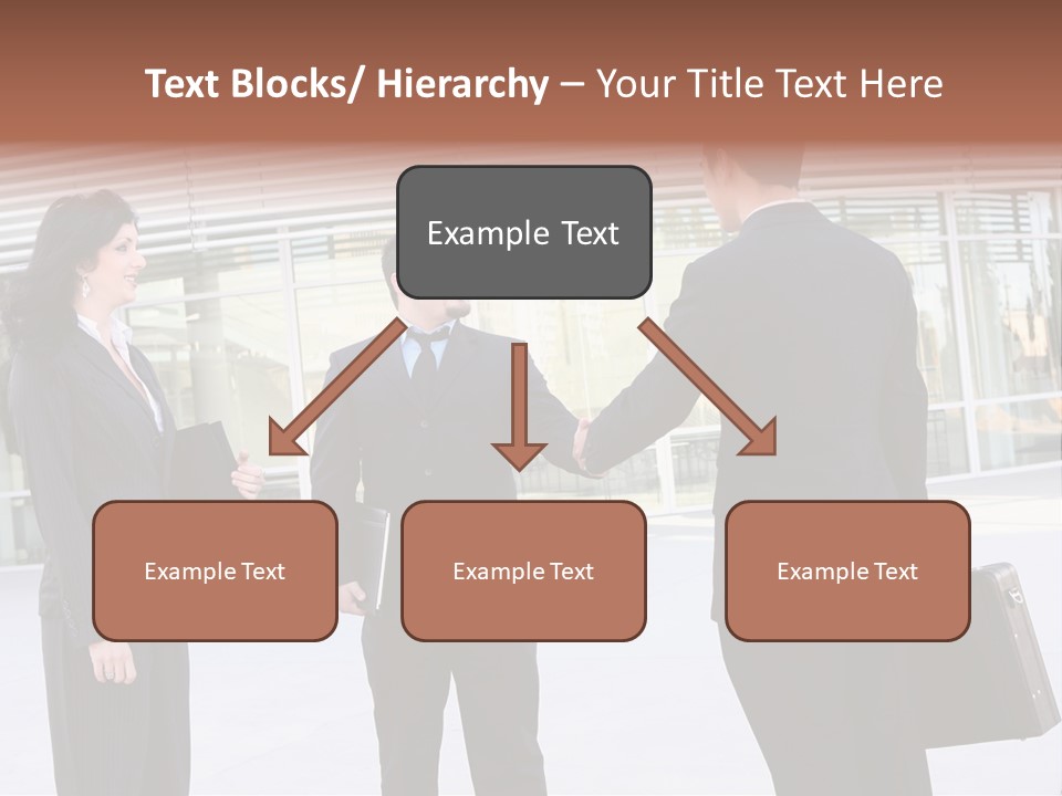 An Attractive Business Team Meeting At Office Building PowerPoint Template