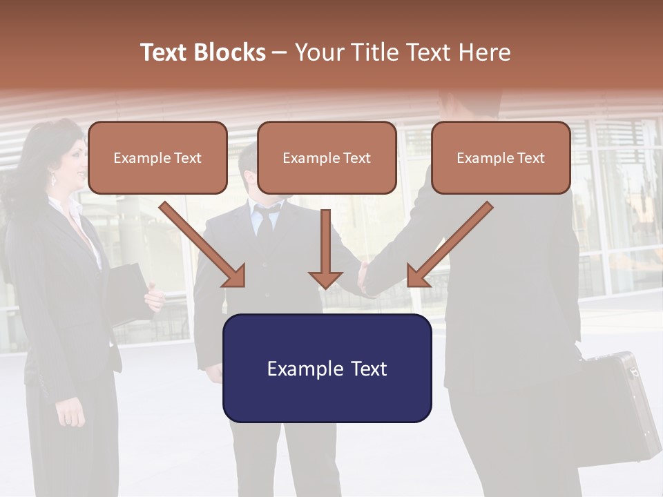 An Attractive Business Team Meeting At Office Building PowerPoint Template