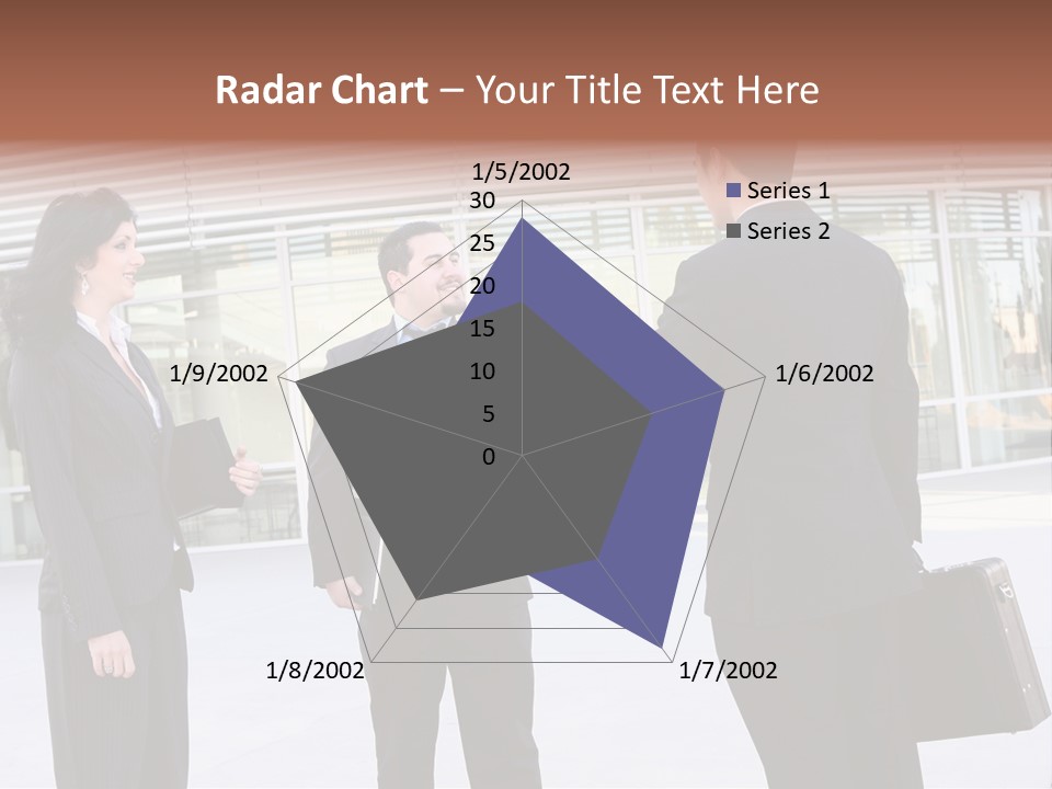 An Attractive Business Team Meeting At Office Building PowerPoint Template