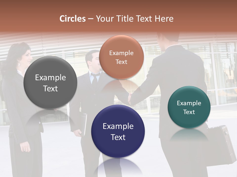 An Attractive Business Team Meeting At Office Building PowerPoint Template