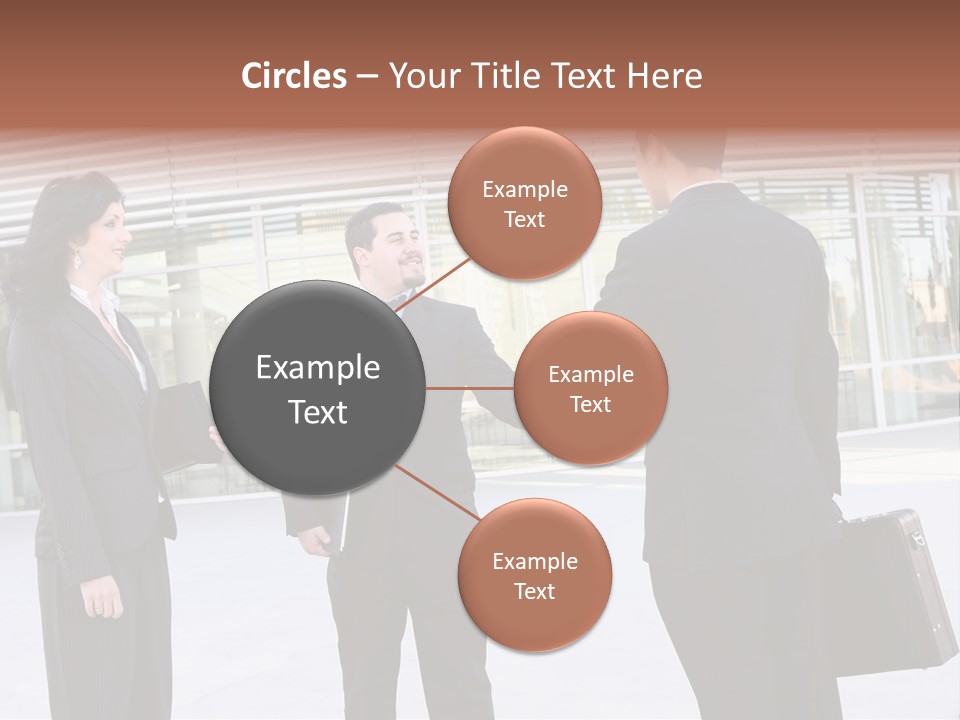 An Attractive Business Team Meeting At Office Building PowerPoint Template