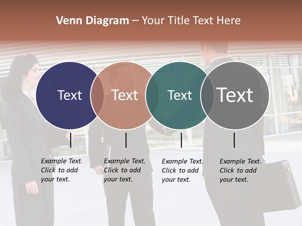An Attractive Business Team Meeting At Office Building PowerPoint Template