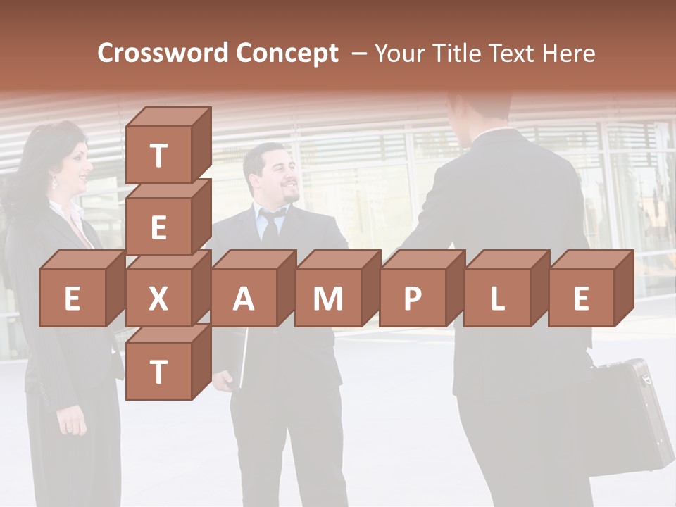 An Attractive Business Team Meeting At Office Building PowerPoint Template