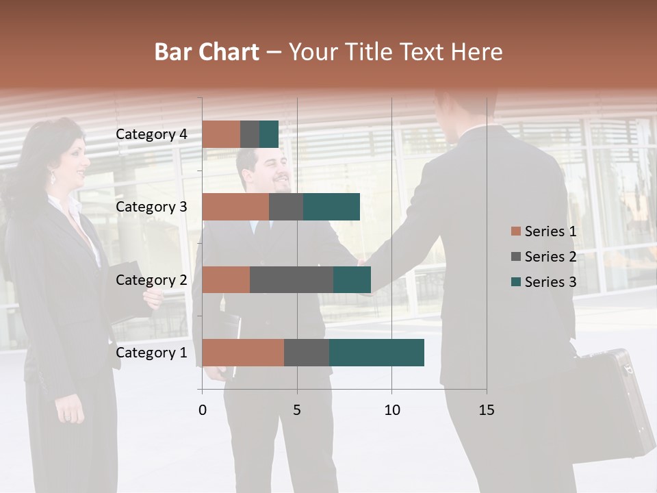 An Attractive Business Team Meeting At Office Building PowerPoint Template