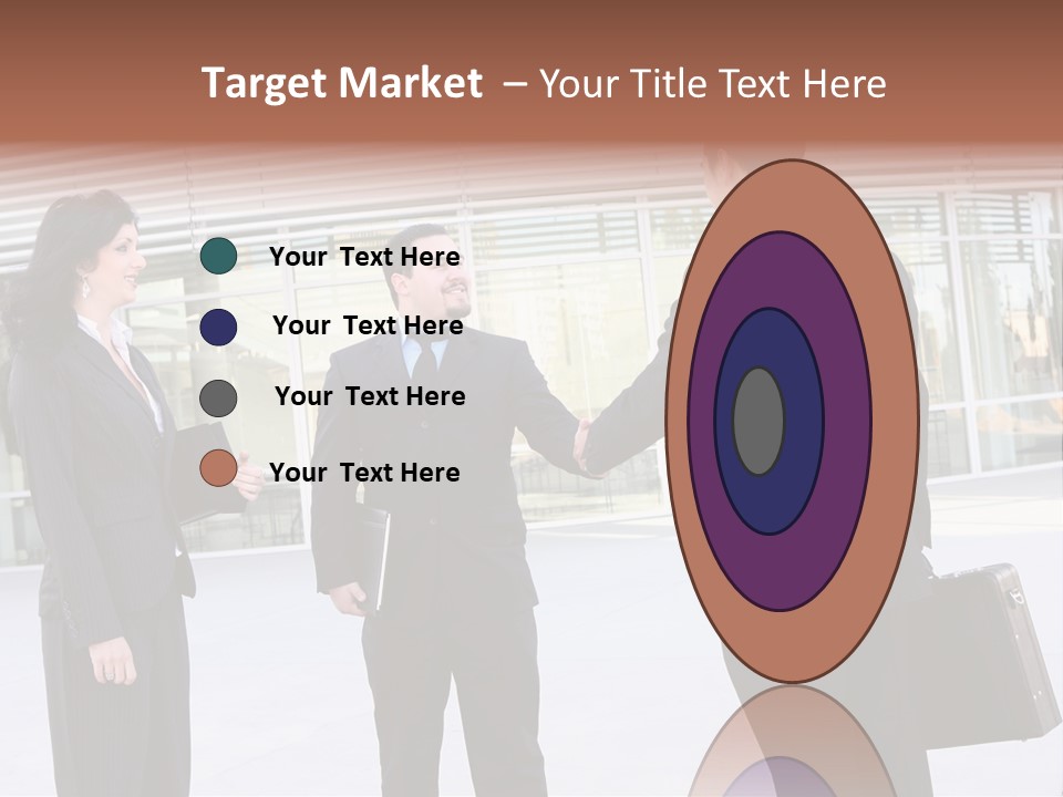 An Attractive Business Team Meeting At Office Building PowerPoint Template