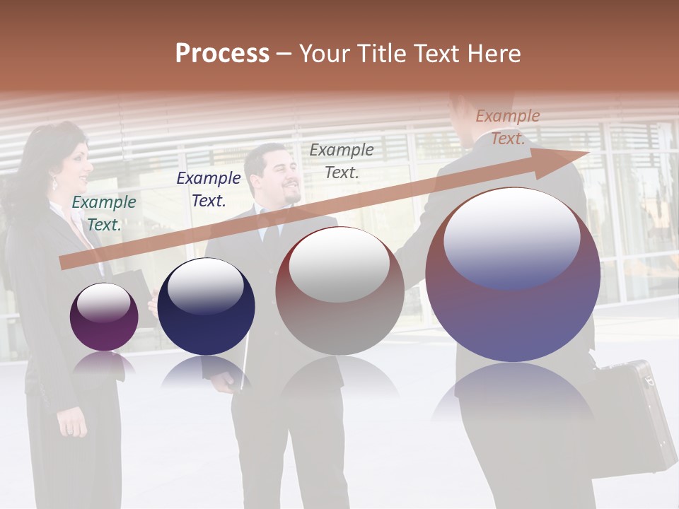 An Attractive Business Team Meeting At Office Building PowerPoint Template