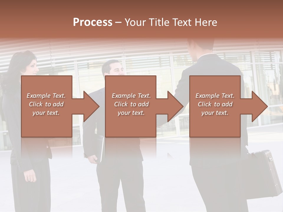 An Attractive Business Team Meeting At Office Building PowerPoint Template