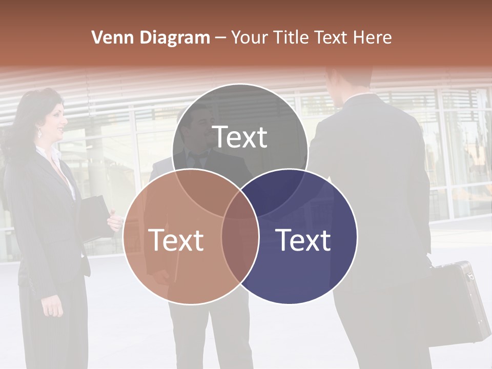 An Attractive Business Team Meeting At Office Building PowerPoint Template