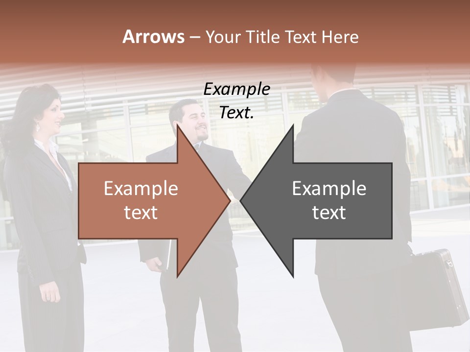 An Attractive Business Team Meeting At Office Building PowerPoint Template