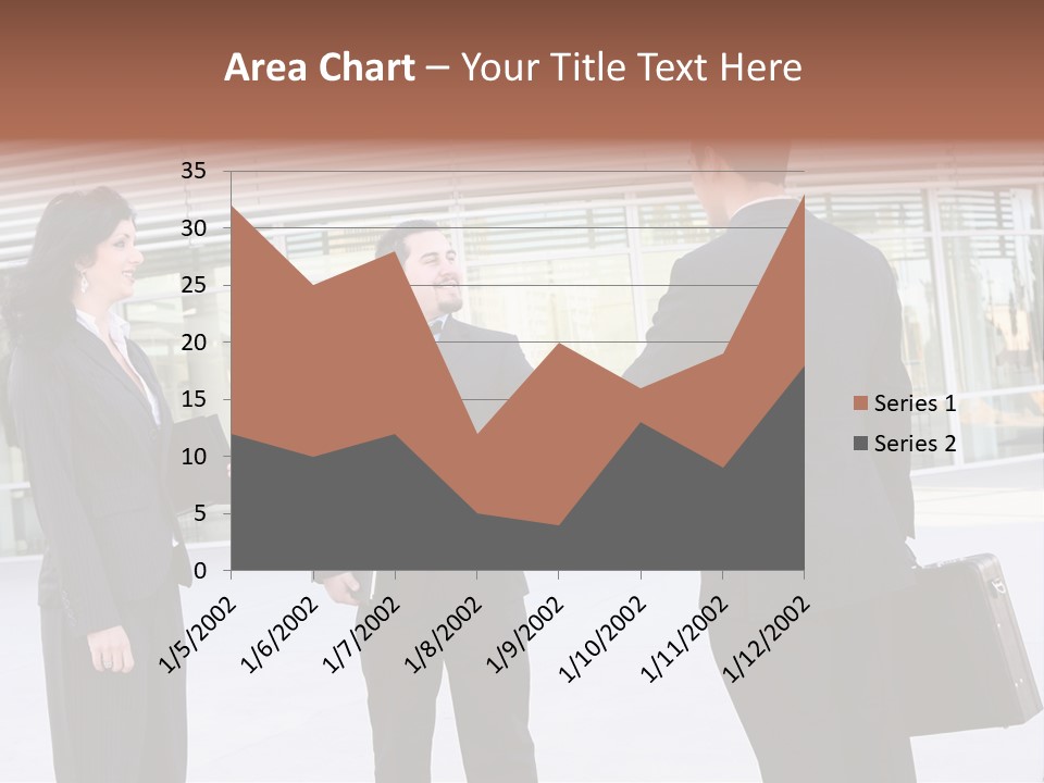 An Attractive Business Team Meeting At Office Building PowerPoint Template