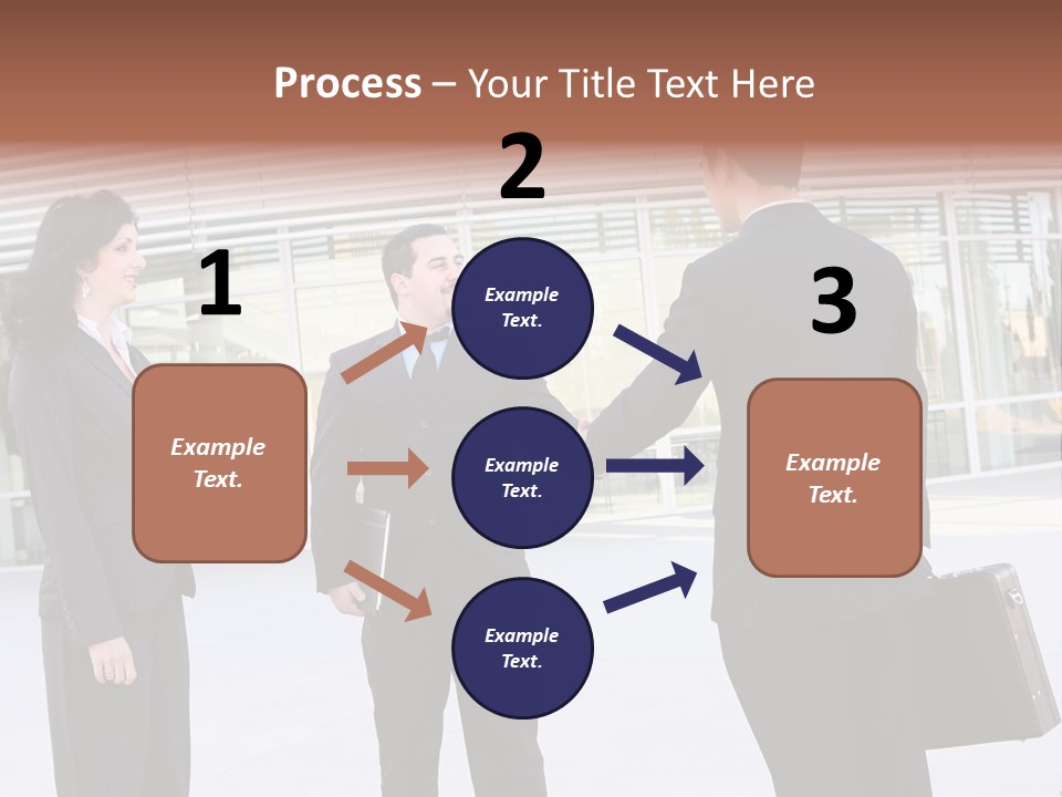 An Attractive Business Team Meeting At Office Building PowerPoint Template