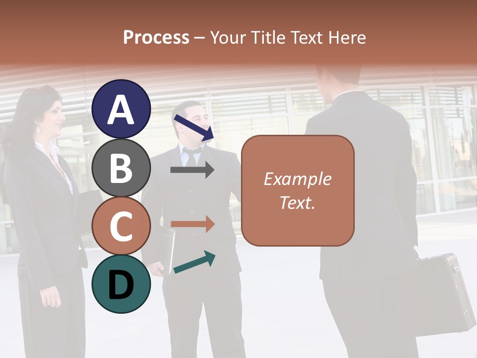An Attractive Business Team Meeting At Office Building PowerPoint Template