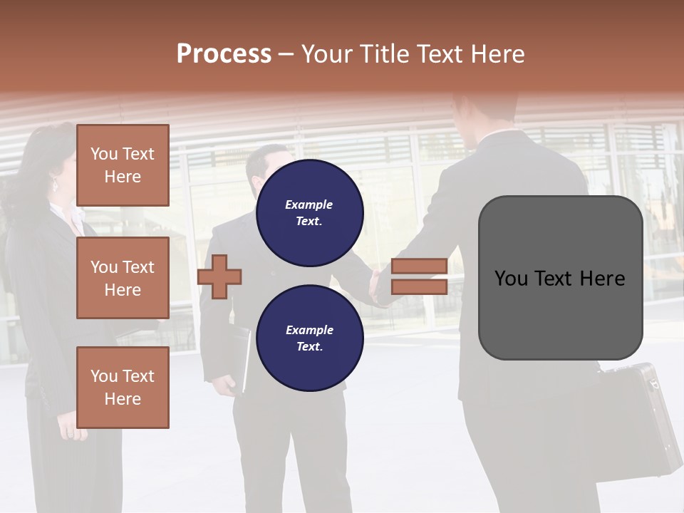An Attractive Business Team Meeting At Office Building PowerPoint Template