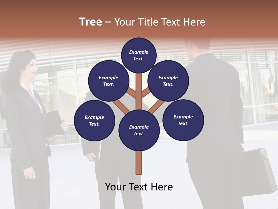 An Attractive Business Team Meeting At Office Building PowerPoint Template