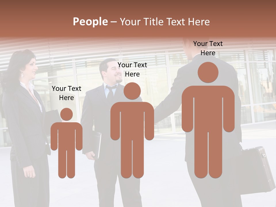 An Attractive Business Team Meeting At Office Building PowerPoint Template