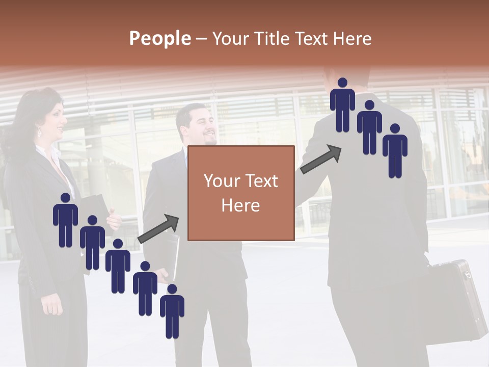 An Attractive Business Team Meeting At Office Building PowerPoint Template