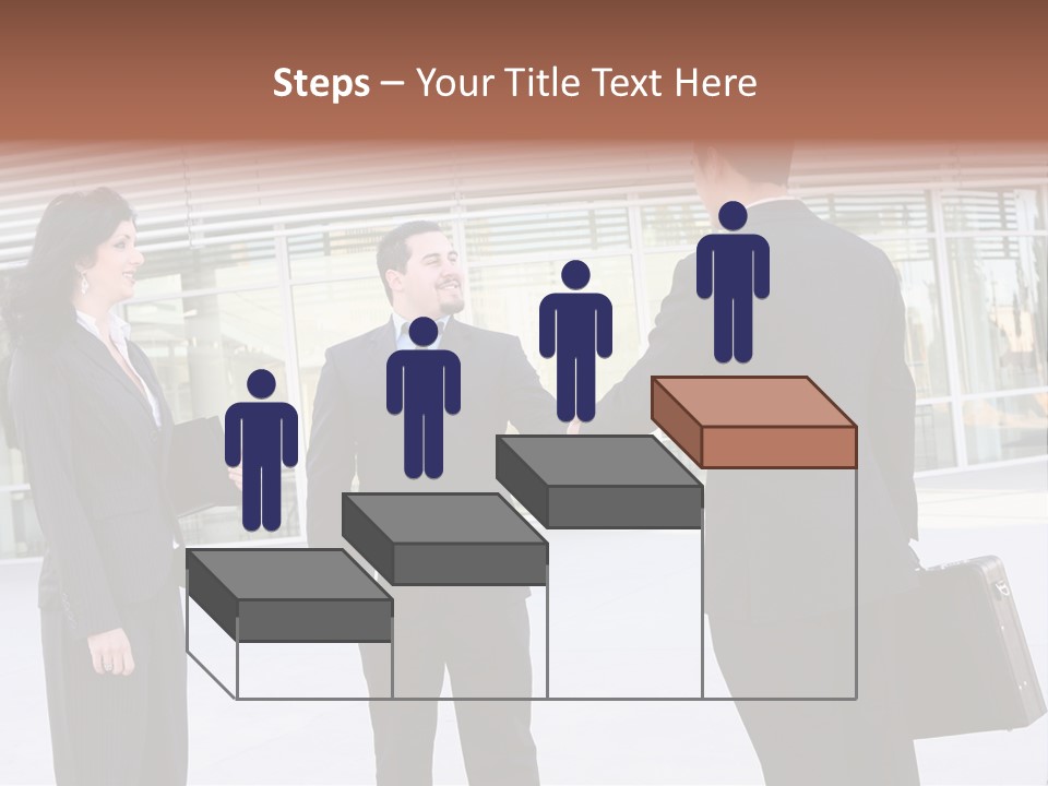 An Attractive Business Team Meeting At Office Building PowerPoint Template