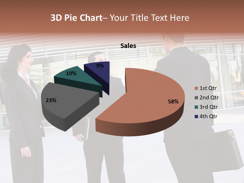 An Attractive Business Team Meeting At Office Building PowerPoint Template