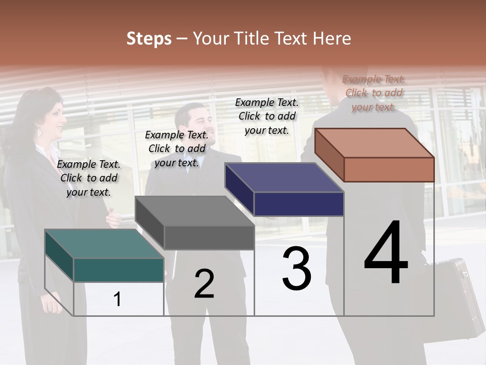 An Attractive Business Team Meeting At Office Building PowerPoint Template