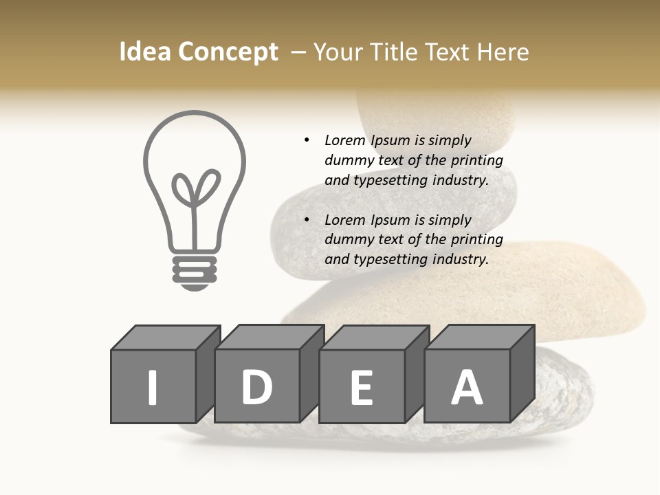 Stack Of Stones PowerPoint Template