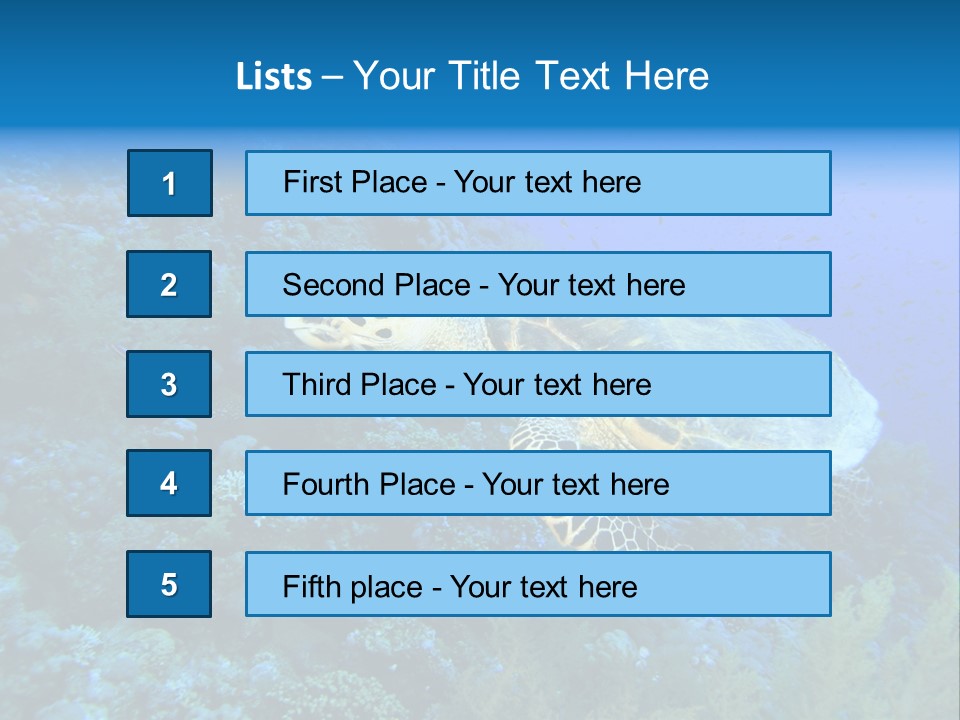 Hawkbill Sea Turtle PowerPoint Template