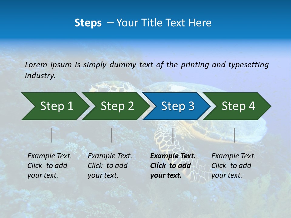 Hawkbill Sea Turtle PowerPoint Template