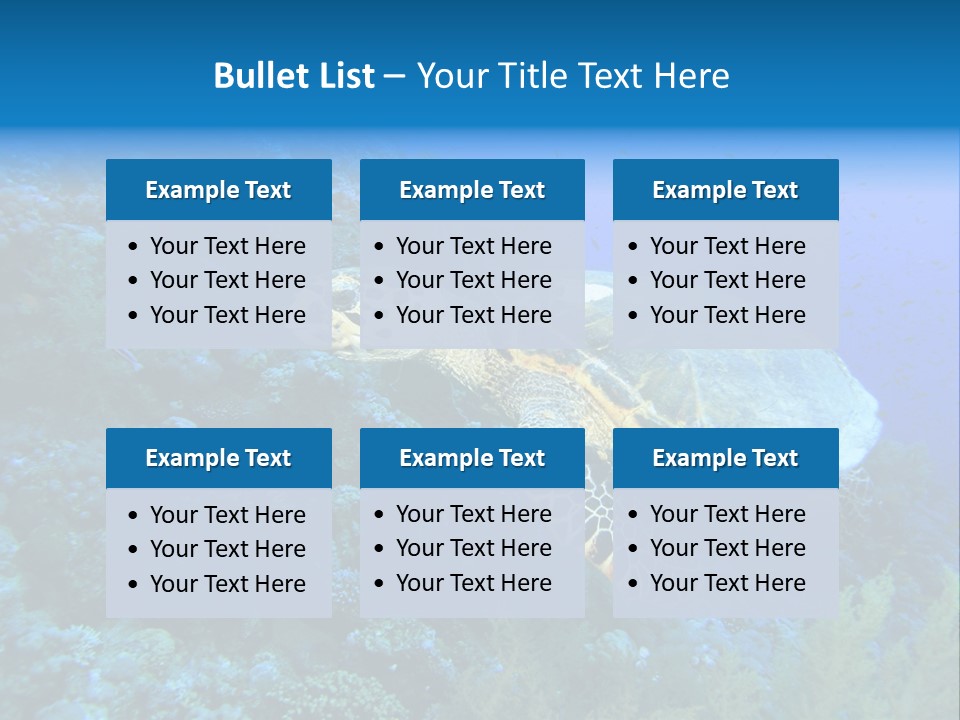 Hawkbill Sea Turtle PowerPoint Template