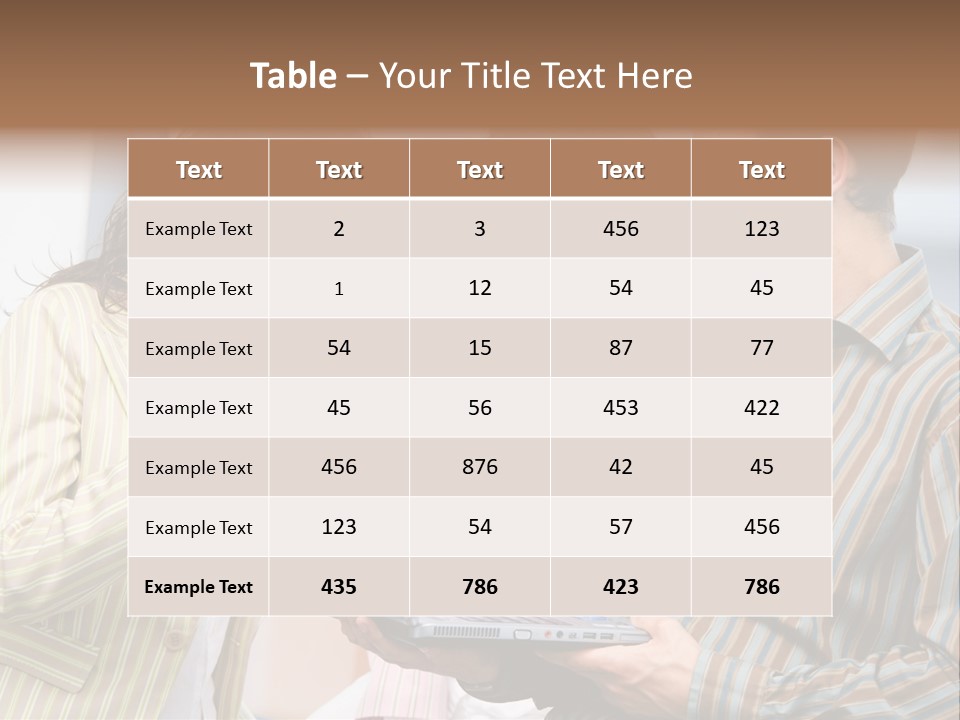 Happy Businessteam Working Together On Laptop Computer At Office, Smiling. PowerPoint Template
