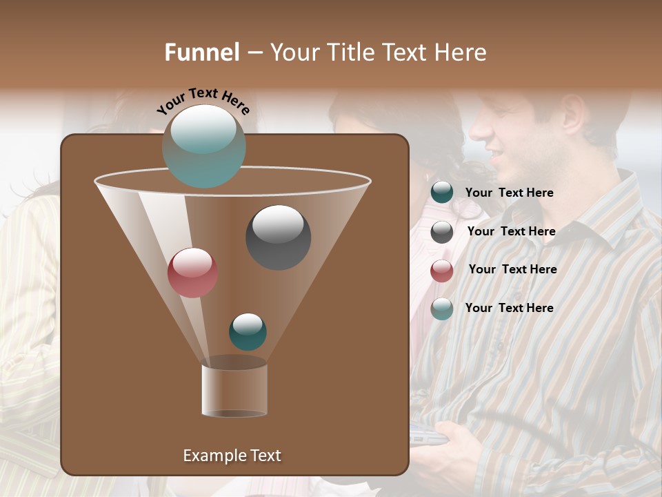 Happy Businessteam Working Together On Laptop Computer At Office, Smiling. PowerPoint Template