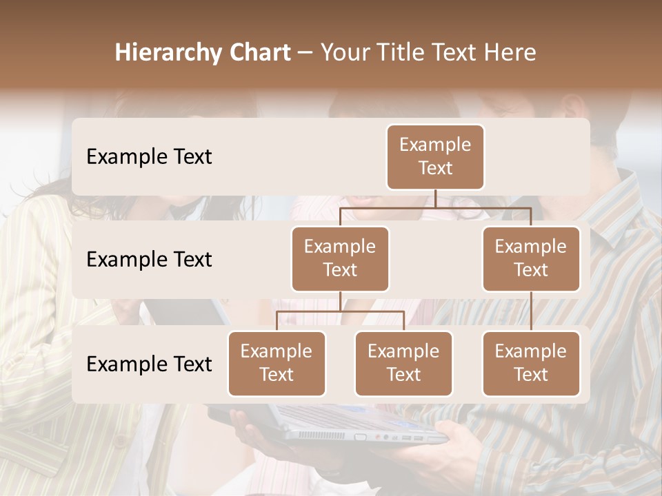 Happy Businessteam Working Together On Laptop Computer At Office, Smiling. PowerPoint Template