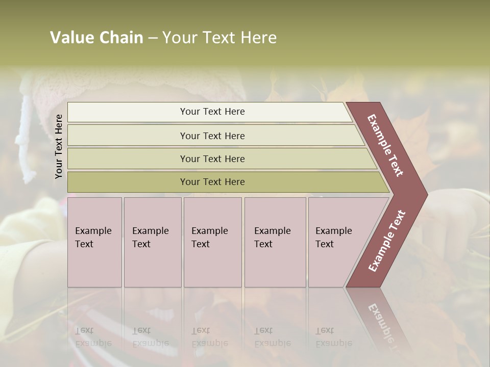 A Little Girl Keeping Yellow Leaves In Her Hands PowerPoint Template