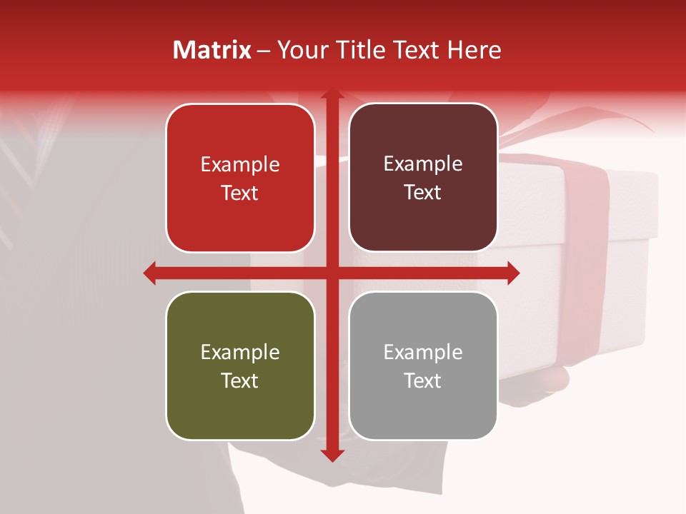 A Businessman Offering A Gift To You (Selective Focus) PowerPoint Template