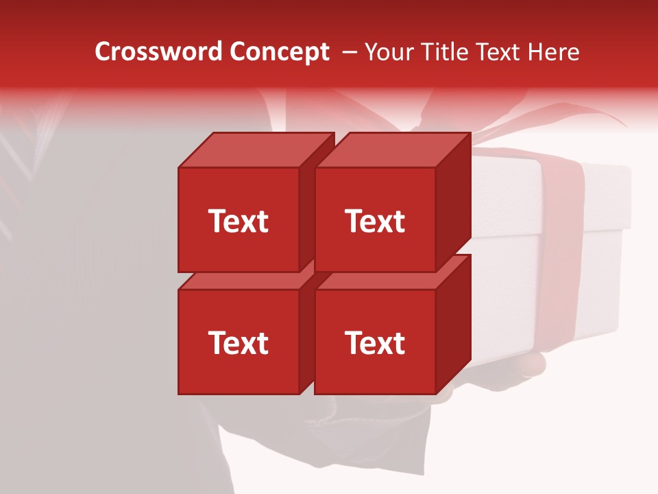 A Businessman Offering A Gift To You (Selective Focus) PowerPoint Template