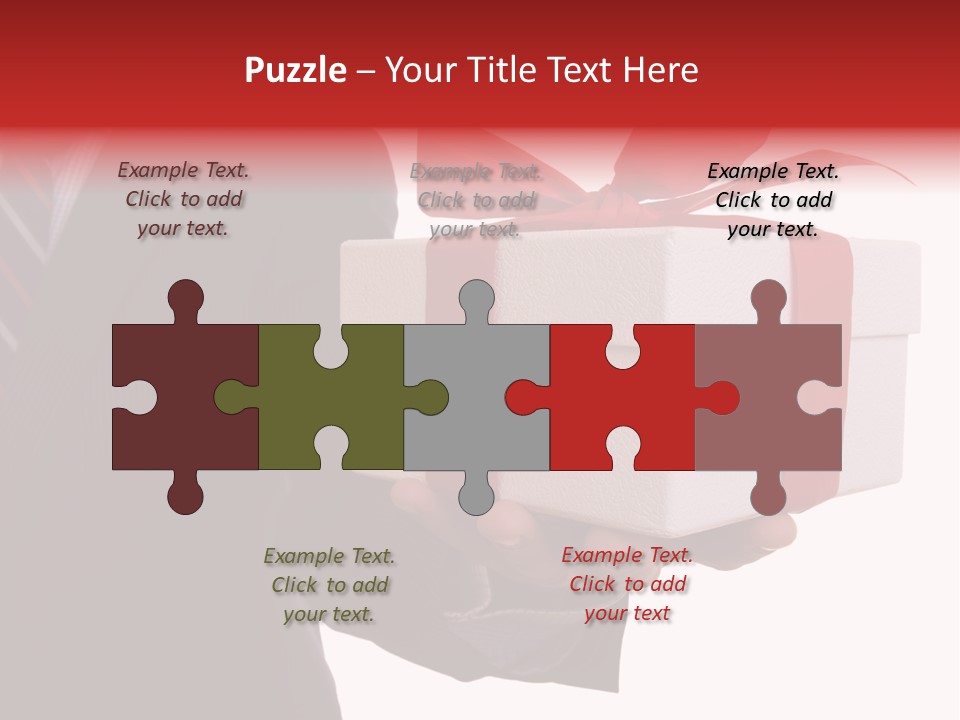 A Businessman Offering A Gift To You (Selective Focus) PowerPoint Template