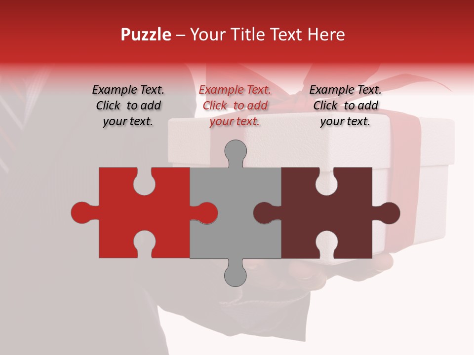 A Businessman Offering A Gift To You (Selective Focus) PowerPoint Template