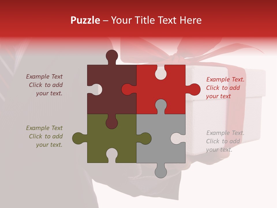 A Businessman Offering A Gift To You (Selective Focus) PowerPoint Template